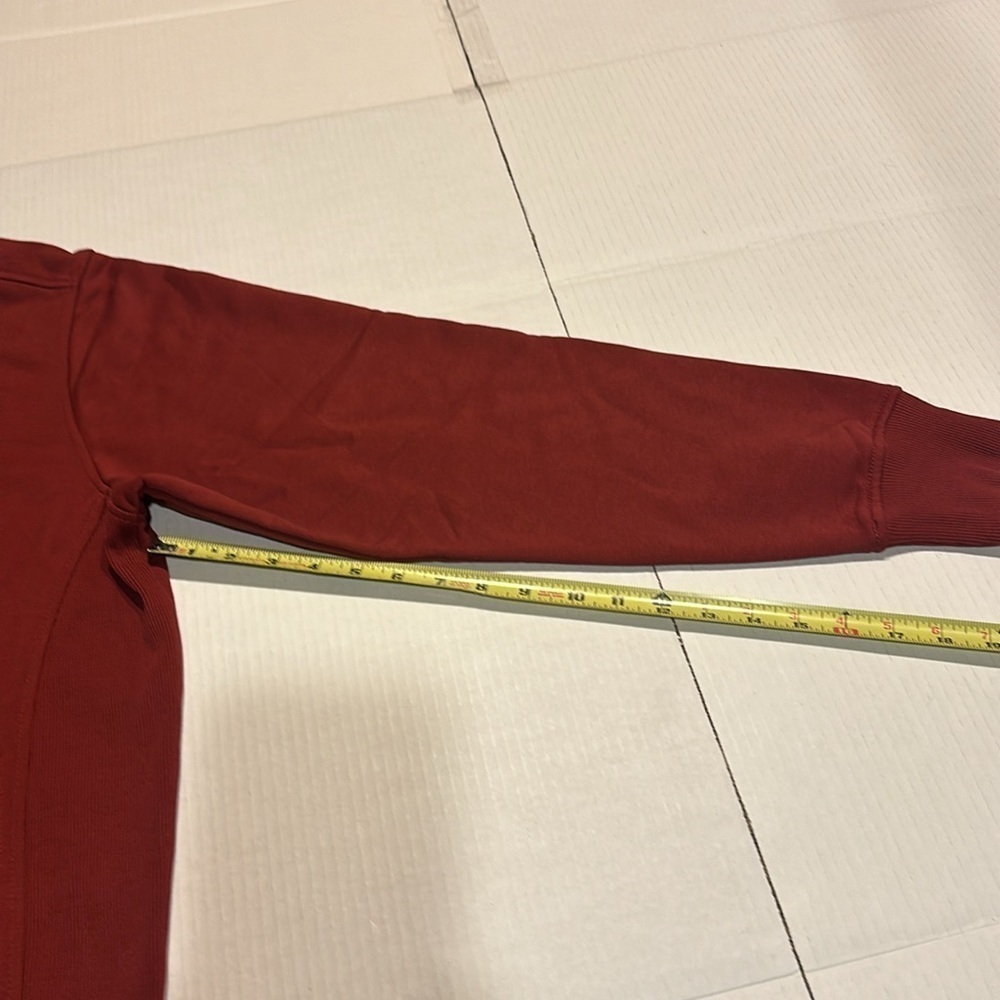 Lerros brick maroon zip up sweater with front pockets & emblem by front top XL - Picture 4 of 10